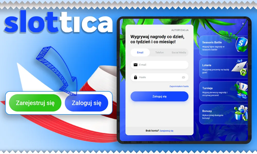 Wytyczne Logowania w Slottica